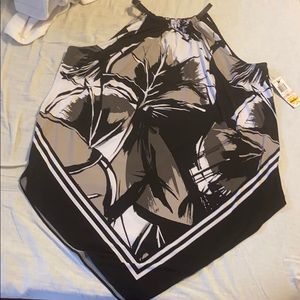 Brand new Alfani scarf blouse w collar neckline